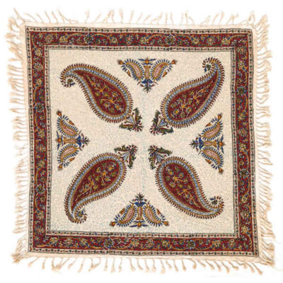 Nappe Persane : Impression Traditionnelle Kalamkari d’Isfahan Paisley