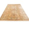 Tapis en laine persan tissé à la main avec motif médaillon couleur crème - Heriz