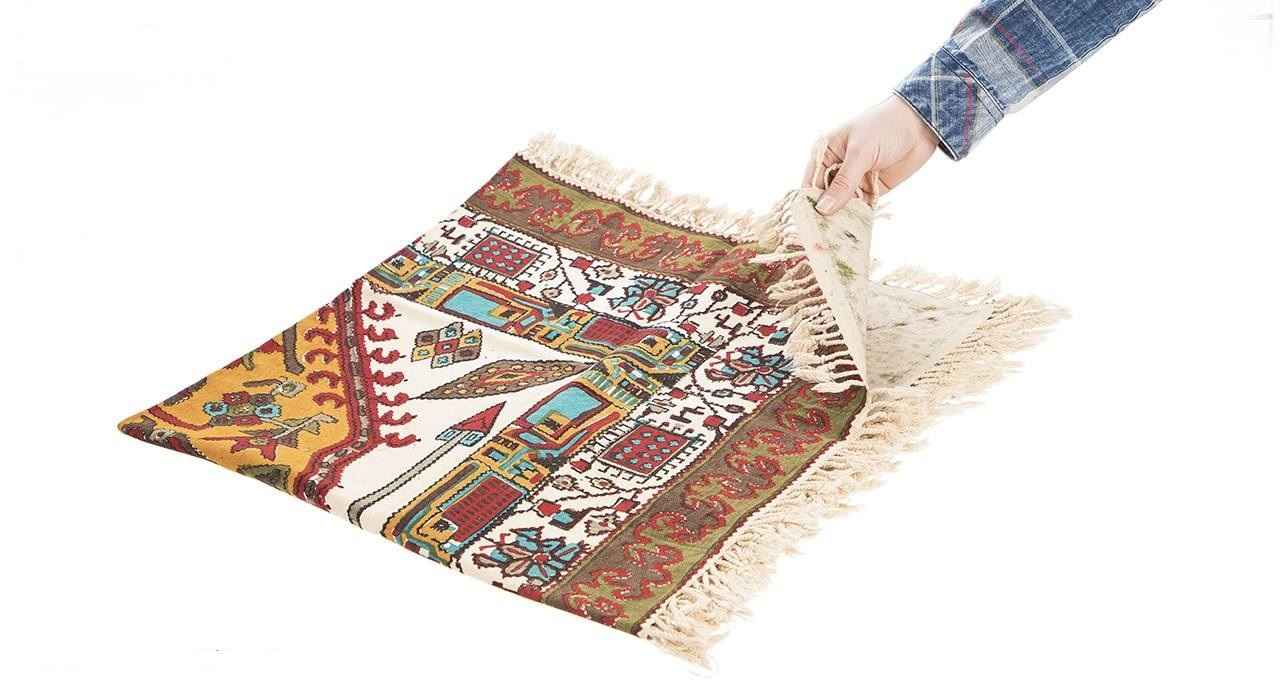 Nappe Persane : Impression Traditionnelle Kalamkari d’Isfahan Symboles