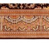 Tapis en soie iranienne tissé à la main avec motif médaillon couleur crème - Qom