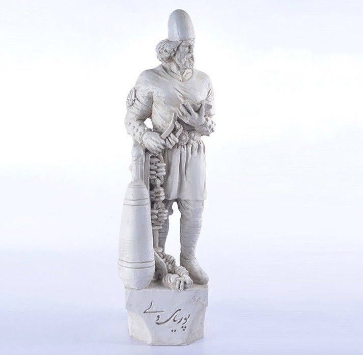 Sculpture de Pourya-ye Vali – Champion de lutte iranien