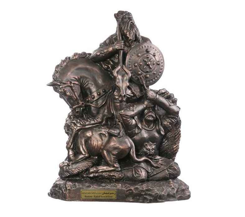 Sculpture de Rostam et Esfandiar – Héros légendaires