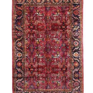 Tapis en laine persan tissé à la main rouge – Heriz
