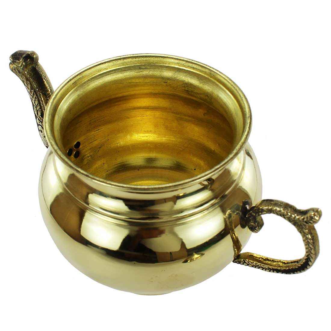 Théière persane en cuivre faite main et martelée Dorée