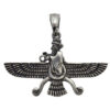 Pendentif en argent persan Minimaliste Symbole Zoroastrien Faravahar