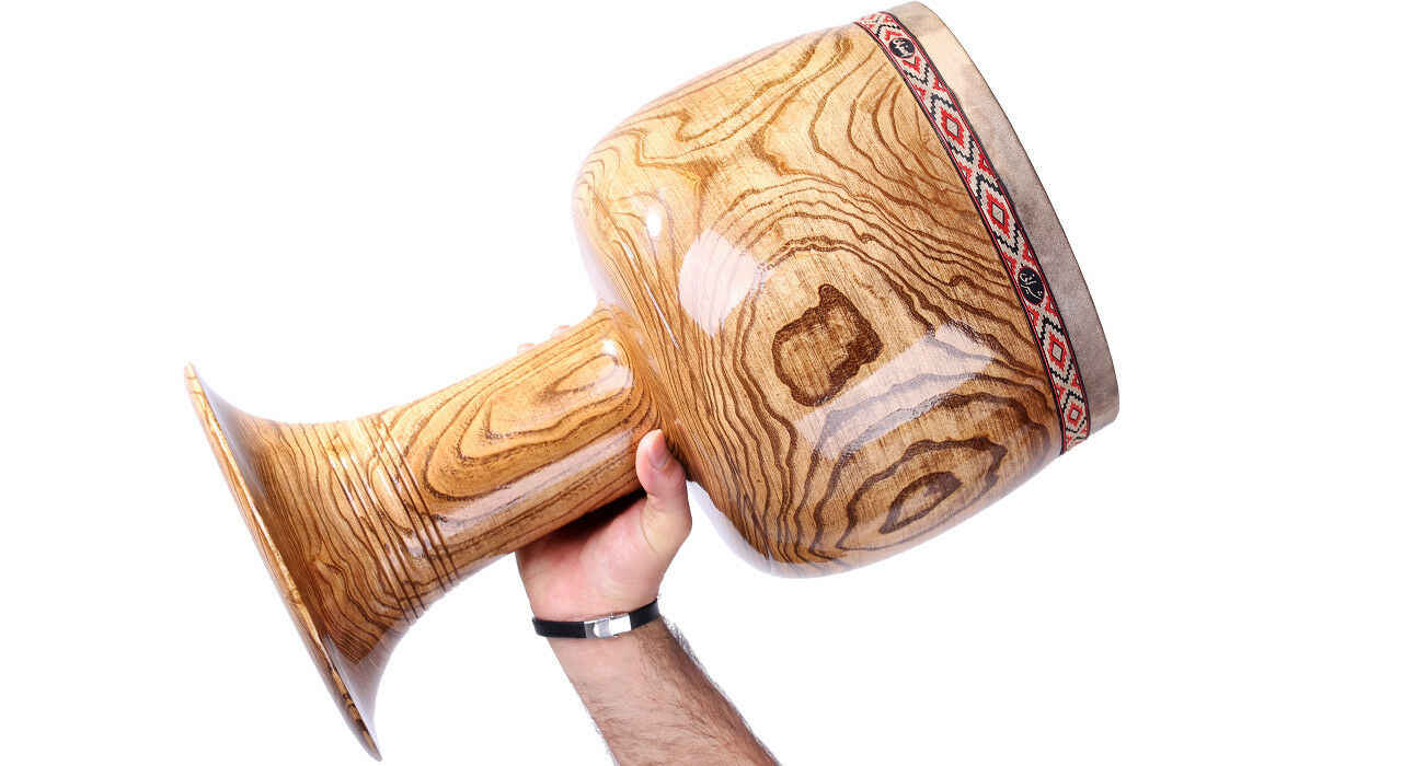 Tambour Tombak Persan – Modèle Shirani 4 Timbres en Frêne Européen