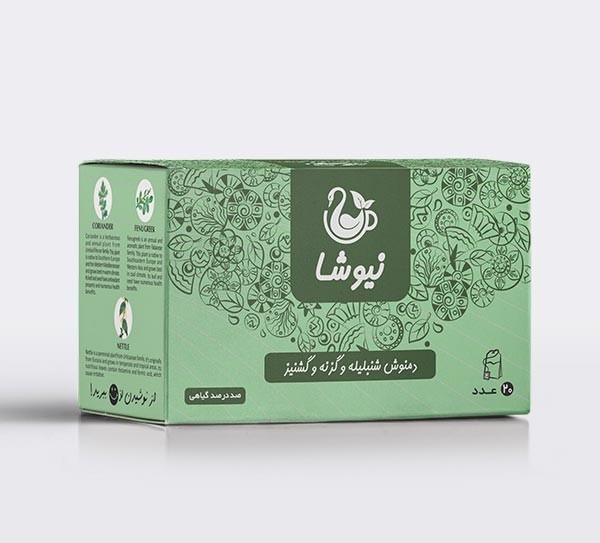 Mélange de tisane Newsha : fenugrec, ortie, coriandre 70 g (lot de 10)