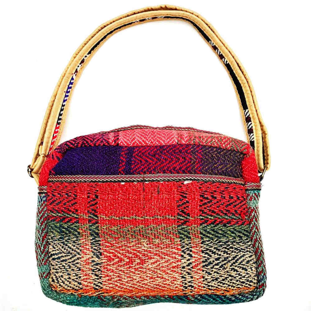 Sac à bandoulière Kilim – Jajim traditionnel persan rouge foncé