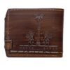 Portefeuille bifold en cuir persan pour hommes avec design Achéménide