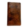 Portefeuille long en cuir persan pour hommes avec design soldat Achéménide