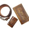 Coffret Cadeau Artisanal Persan Précieux – Portefeuille, Porte-clés et Porte-cartes
