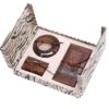 Coffret Cadeau Artisanal Persan Précieux – Portefeuille, Porte-clés et Porte-cartes