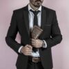 Coffret Cadeau Artisanal Persan Précieux – Portefeuille, Porte-clés et Porte-cartes pour Homme