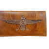Portefeuille long en cuir persan pour hommes avec design Faravahar et Achéménide
