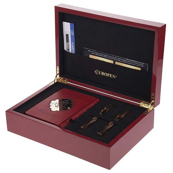 Coffret Stylos Europen Khayyam – Stylo Roller et Stylo Plume Dorés