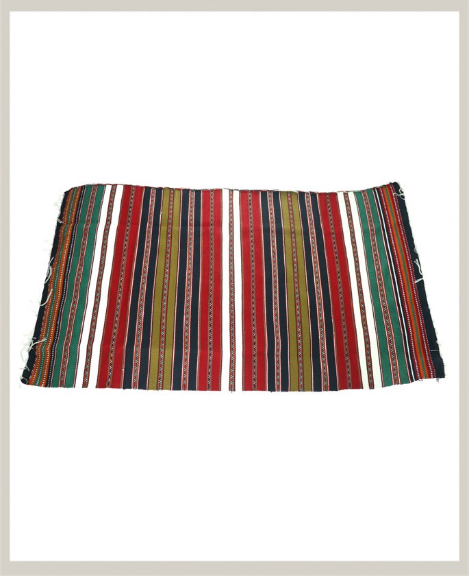 Tapis Jajim persan authentique tissé à plat rayé Tribal