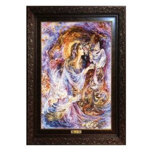 Tapis mural persan de Tabriz représentant la miniature M35