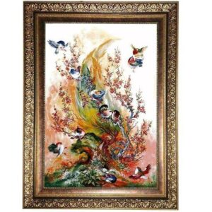 Tapis mural persan de Tabriz représentant la miniature 1446KC