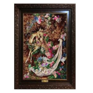 Tapis mural persan de Tabriz représentant la miniature M23