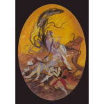 Peinture d’art miniature persan originale : Aquarelle et gouache – Instrument Ney