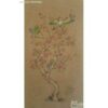 Peinture d'art miniature persan originale : Gouache et aquarelle – Arbre et oiseaux