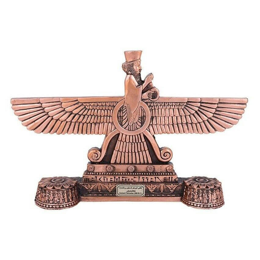 Figurine historique d'Ahura Mazda Farvahar en bronze - Figurine perse