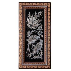 Artisanat encadré en cuivre gravé persan – Oiseaux – Décoration murale traditionnelle