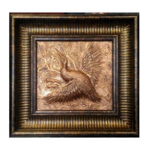 Art encadré en laiton gravé – Oiseau artistique