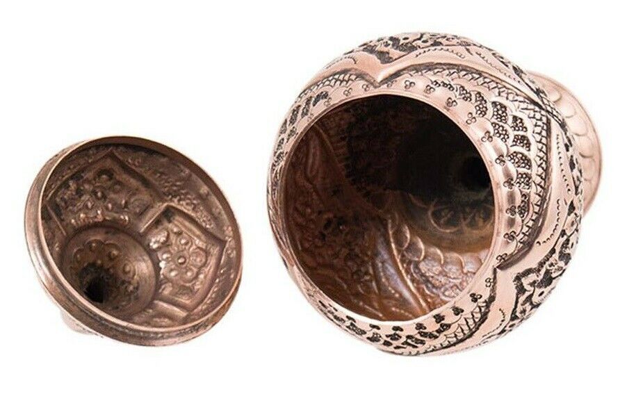 Sucrier persan en cuivre gravé Modèle Nareng