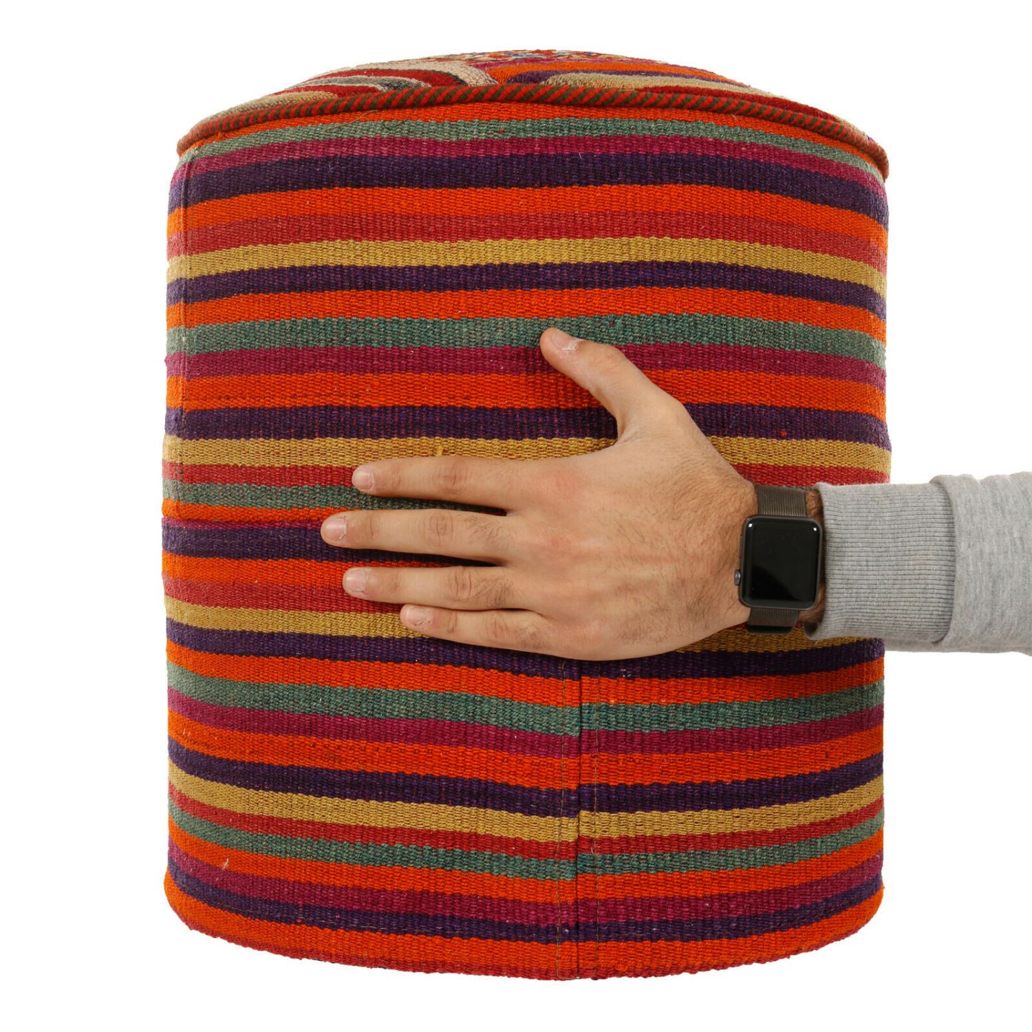 Pouf kilim ottoman authentique d’origine Iran, fait main