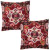Tabouret et coussins en velours traditionnel inspirés de l’art persan