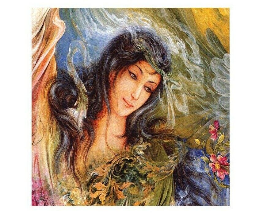 Tapis mural persan de Tabriz représentant la miniature M5