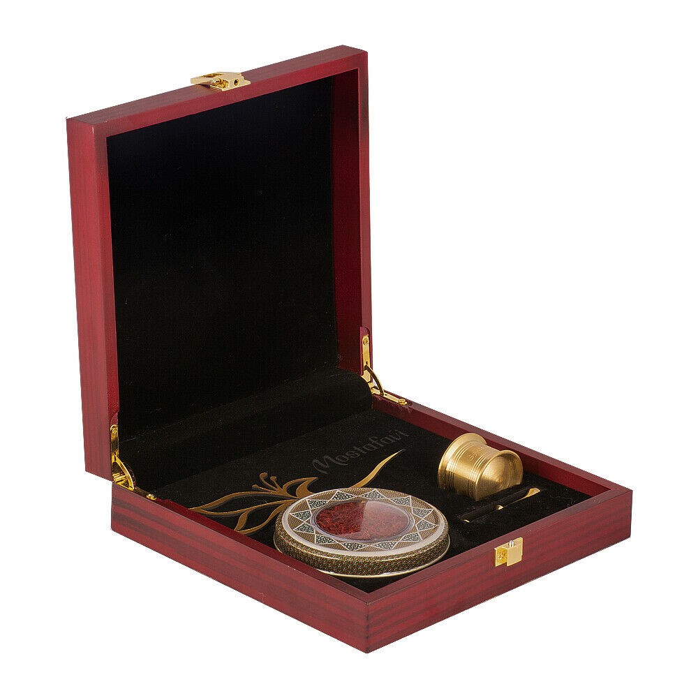 Coffret cadeau royal de safran iranien authentique Sargol - Mostafavi 5g