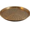 Plat de Service Persan en Cuivre Traditionnellement Martelé 08