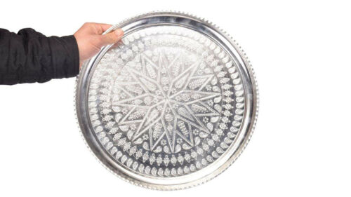 Plat de Service Persan en Cuivre Traditionnellement Martelé 960