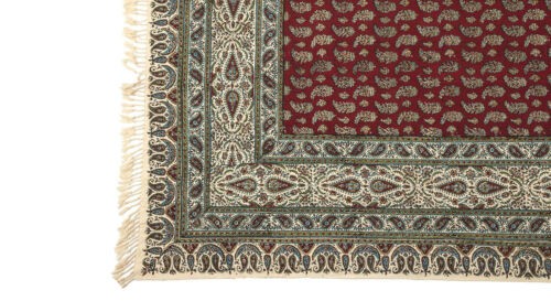 Nappe Persane : Impression Traditionnelle Kalamkari d’Isfahan Rouge
