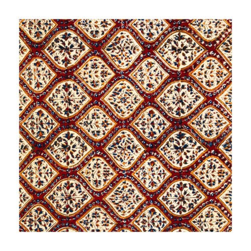 Nappe Persane : Impression Traditionnelle Kalamkari d’Isfahan Florale
