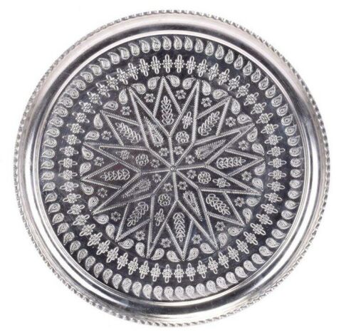 Plat de Service Persan en Cuivre Traditionnellement Martelé 960