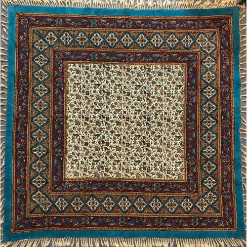 Nappe Iranienne : Impression Traditionnelle Kalamkari d'Isfahan