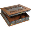 Boîte en bois pour sachets de thé avec coffre Termeh LB54