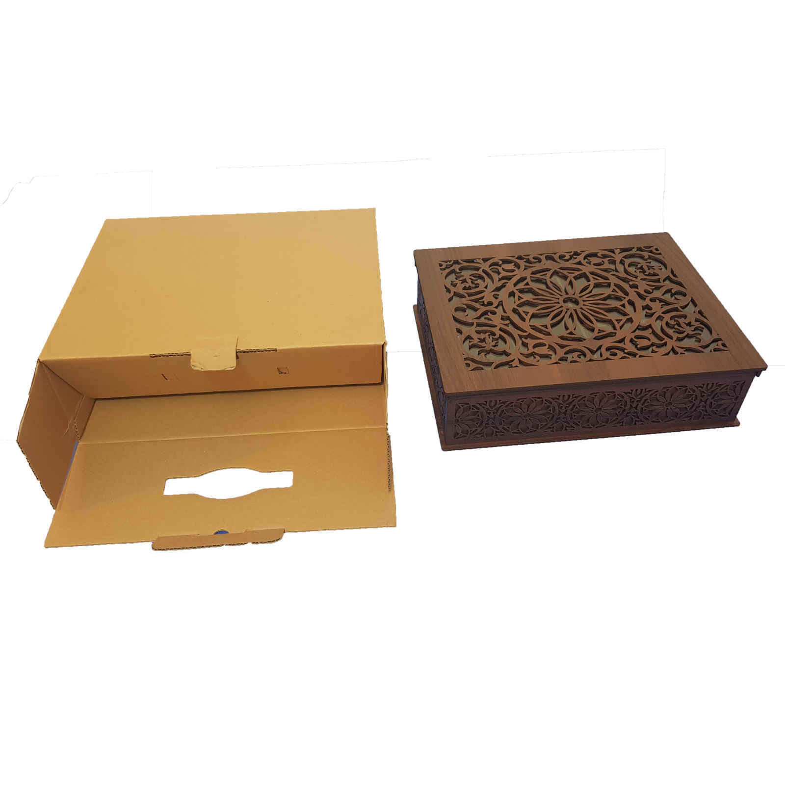 Boîte en bois pour sachets de thé avec coffre Nareng