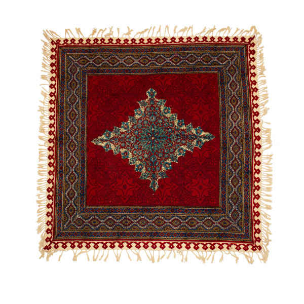 Nappe Persane : Nappe Traditionnelle à Impressions au Bloc Kalamkari d'Ispahan Toranj