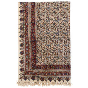 Nappe Persane : Nappe Traditionnelle à Impressions au Bloc Kalamkari d’Ispahan G164