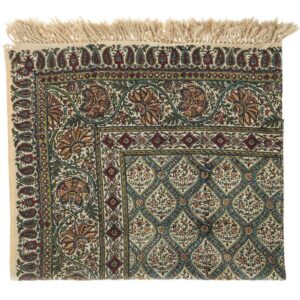 Nappe Persane : Nappe Traditionnelle à Impressions au Bloc Kalamkari d’Ispahan 24