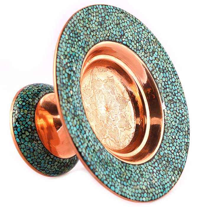 Bonbonnière Persane Incrustée de Turquoise Modèle Goharan