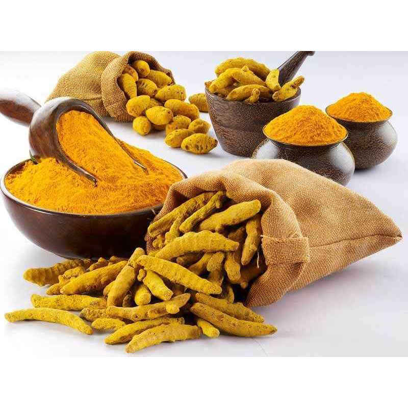 Racine de curcuma séchée biologique - 800g (Poudre et entière)