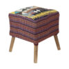 Repose-pieds kilim authentique d’origine Iran, fait main 70119