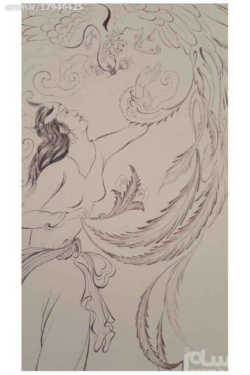 Peinture d’art miniature persan originale : Aquarelle – Désir d’amour