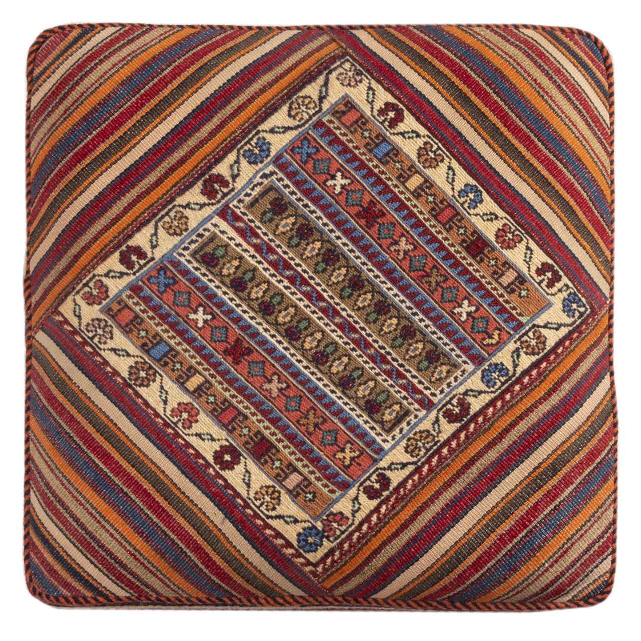 Pouf kilim ottoman d’origine Iran, fait main AP