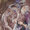 Tapis mural persan fait main de Tabriz représentant la miniature Sobghahi